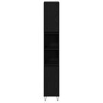 vidaXL Set de meubles de salle de bain en chêne noir - 3 pièces en bois d'ingénierie