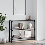 vidaXL Table console sonoma gris 100x22 5x75 cm bois d'ingénierie