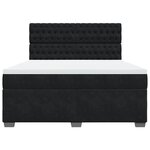 vidaXL Sommier à lattes de lit avec matelas Noir 180x200 cm Velours
