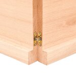 vidaXL Dessus de table bois massif non traité bordure assortie