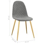 vidaXL Chaises à manger lot de 6 gris clair velours