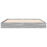 vidaXL Cadre de lit sans matelas sonoma gris 140x200 cm