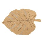 Tapis coton lavable Monstera miel - 120 x 180 cm