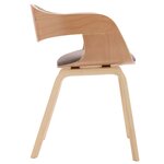 vidaXL Chaises à manger lot de 6 bois courbé et tissu taupe