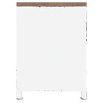 vidaXL Meuble TV Blanc 110x30x40 cm Fer et bois de sapin massif