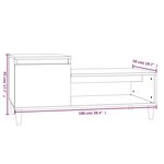 vidaXL Table basse Blanc brillant 100x50x45 cm Bois d'ingénierie
