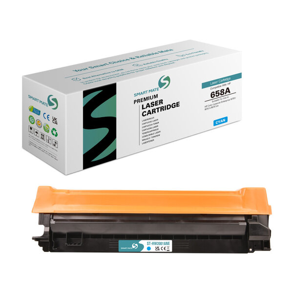 SmartMate cartouche laser rémanufacturée pour HP W2001A (658A) Cyan