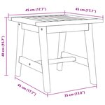 vidaXL Table d'appoint 45x45x40 cm en bois d'acacia