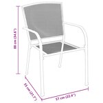 vidaXL Ensemble de repas de jardin 5 pièces en acier anthracite
