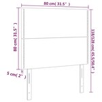 vidaXL Têtes de lit 2 Pièces Rose 80x5x78/88 cm Velours