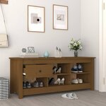 vidaXL Armoire à chaussures Marron miel 110x38x45 5 cm Bois pin massif