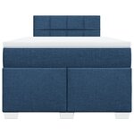 vidaXL Sommier à lattes de lit avec matelas Bleu 120x200 cm Tissu