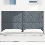 Tête de lit LED vidaXL design en blocs de diamant Gris foncé 144 cm Velours