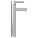 vidaXL Lavabo de bain avec robinet et drain à poussoir Verre trempé