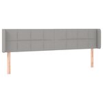 vidaXL Tête de lit avec oreilles Gris clair 183x16x78/88 cm Tissu