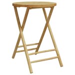 vidaXL Table de jardin pliable Ø55x75 cm bambou