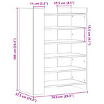 vidaXL Armoire à chaussures chêne marron 74 5x37 5x100 cm