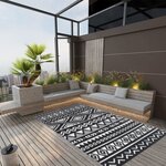 vidaXL Tapis d'extérieur Noir 120x180 cm PP