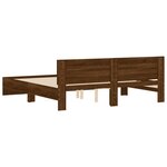 vidaXL Cadre de lit sans matelas chêne marron 160x200 cm