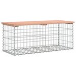 vidaXL Banc de jardin design gabion 103x44x42cm bois massif de douglas
