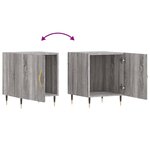 vidaXL Table de chevet sonoma gris 40x40x50 cm bois d'ingénierie