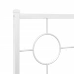 vidaXL Tête de lit métal blanc 150 cm