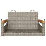 vidaXL Balancelle gris 63x62x40 cm résine tressée
