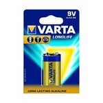 Blister de 1 Pile alcaline LONGLIFE E-Bloc (6LR61) 9V VARTA