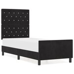 Cadre de lit vidaXL Noir 80x200 cm Velours