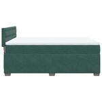 vidaXL Sommier à lattes de lit et matelas Vert foncé 140x190cm Velours