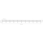 vidaXL Clôture de jardin avec dessus en cerceau Acier 17 x 0 8 m Noir