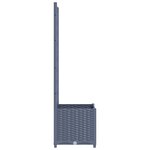 vidaXL Jardinière avec treillis Gris foncé 40x40x136 cm PP