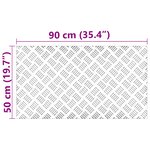 vidaXL Plaques antidérapantes en alu en damier - 4 pièces - 90x50 cm