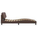 vidaXL Cadre de lit avec tête de lit Marron 100x200 cm Similicuir