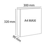 Classeur Pp Personnalisable Kreacover - 4 Anneaux En D 60mm - A4 Maxi - Blanc - X 10 - Exacompta