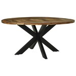 vidaXL Table de salle à manger ronde Ø160x76 cm Bois massif d'acacia