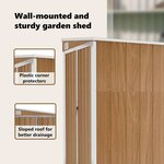 vidaXL Remise de jardin murale Marron 118x100x178 cm Acier galvanisé