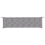 vidaXL Coussins de banc de jardin 2 Pièces gris 200x50x7 cm tissu Oxford