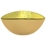 vidaXL Lavabo Verre trempé 54 5x35x15 5 cm Doré