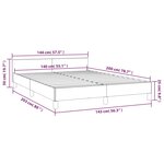 vidaXL Cadre de lit avec tête de lit Bleu 140 x 200 cm Tissu