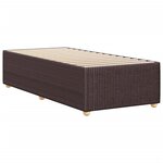 vidaXL Cadre de lit Marron foncé 90x190 cm Tissu