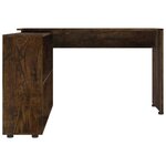 vidaXL Bureau d'angle Chêne fumé Bois d'ingénierie