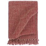 vidaXL Couverture en coton 220 x 250 cm Bordeaux
