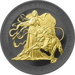 Pièce de monnaie en Argent 1 Dollar g 31.1 (1 oz) Millésime 2021 Gold Black Empire Edition UNA AND THE LION