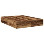 vidaXL Cadre de lit de rangement en bois ancien 140x190 cm