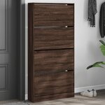 vidaXL Armoire à chaussures 4 tiroirs rabattables chêne marron
