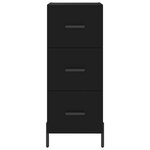 vidaXL Buffet Noir 34 5x34x90 cm Bois d'ingénierie
