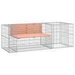 vidaXL Banc de jardin avec panier en gabion bois massif de douglas