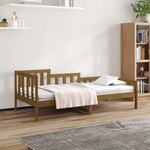 vidaXL Lit de jour Marron miel 90x190 cm Bois de pin massif