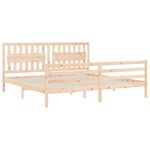 vidaXL Cadre de lit avec tête de lit 200x200 cm bois massif